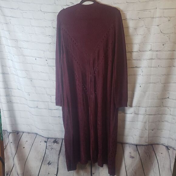 💜NWT Metaphor Maroon Sweater Jacket - Picture 6 of 6